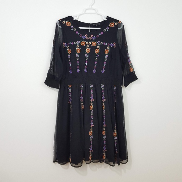 **NFS** ELOQUII Embroidered Fit & Flare Dress 20 - Picture 2 of 8